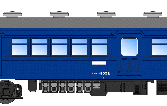 Fukuensen Kumoha train - drawings, dimensions, figures