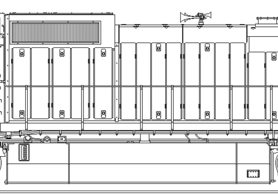 Train GE Dash 8-41CW - drawings, dimensions, figures