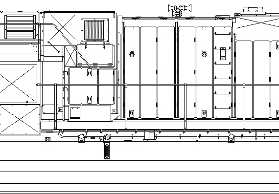Train GE ES44AC - drawings, dimensions, figures