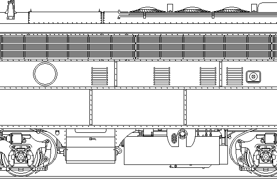 Train GMD F7Au - drawings, dimensions, figures