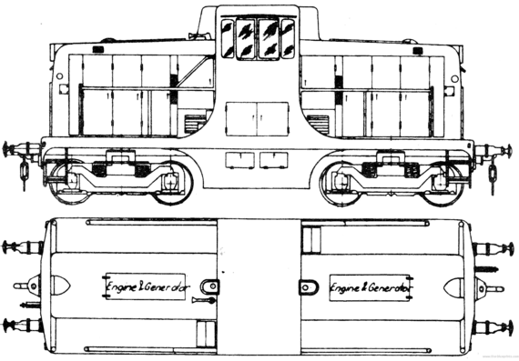Train General Electric 79 Class Diesel - Electric - drawings, dimensions, pictures