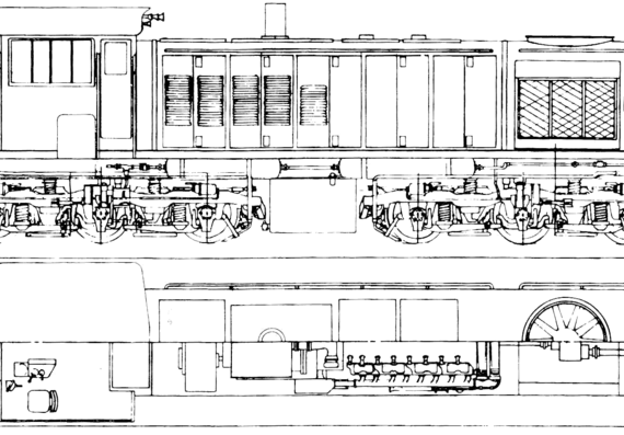 Поезд Gonian-Hitachi 47 Class Diesel - Electric - чертежи, габариты, рисунки