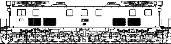 Train HO EF13 - drawings, dimensions, figures