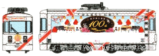Поезд Hana Type 100 - чертежи, габариты, рисунки