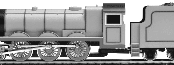 Поезд Henry Steam Locomotive - чертежи, габариты, рисунки