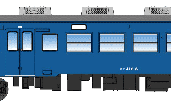 Поезд Hokuriku 413-3 - чертежи, габариты, рисунки