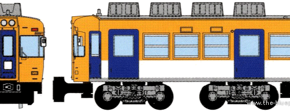 Ichibata Series 2100 train - drawings, dimensions, pictures