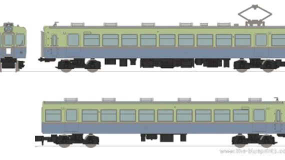 Izukyu Series 100 train - drawings, dimensions, pictures