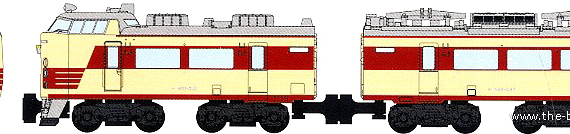 Поезд JNR 485 AC-DC - чертежи, габариты, рисунки