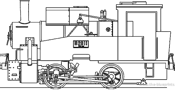 Поезд JNR B20-11 - чертежи, габариты, рисунки