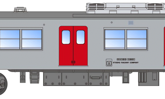 Поезд JNR Class 1500-103 - чертежи, габариты, рисунки