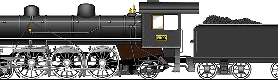 JNR Class 8900 train - drawings, dimensions, figures