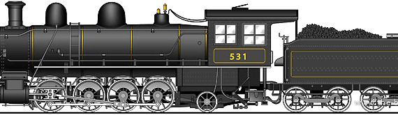 Поезд JNR Class 9700 - чертежи, габариты, рисунки