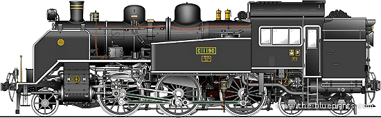 JNR Class C11 train - drawings, dimensions, figures