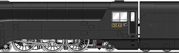 JNR Class train C53-43 - drawings, dimensions, figures