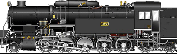 Поезд JNR Class E10 - чертежи, габариты, рисунки