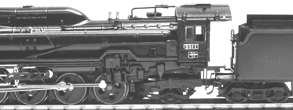 Train JNR D51 1 Type B - drawings, dimensions, figures