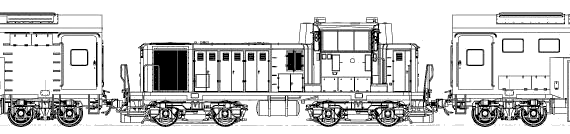 Поезд JNR DD16-300 - чертежи, габариты, рисунки
