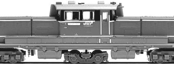 Поезд JNR DD51-1156 JR Freight - чертежи, габариты, рисунки