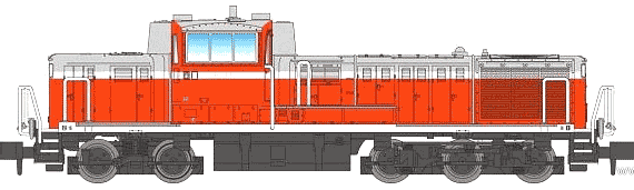 Поезд JNR DE11-1 - чертежи, габариты, рисунки