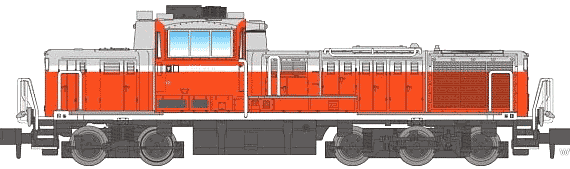 Поезд JNR DE11-1901 Utsunomiya - чертежи, габариты, рисунки