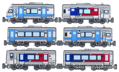 JNR DMU Series train (2000) - drawings, dimensions, figures