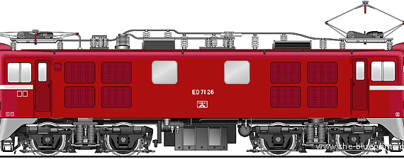 Train JNR ED71-26 - drawings, dimensions, figures