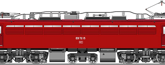 Train JNR ED72-15 - drawings, dimensions, figures