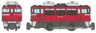 Train JNR ED75-700 - drawings, dimensions, figures