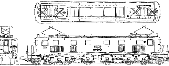 Поезд JNR EF10-24 (Electric Locomotive)-2 - чертежи, габариты, рисунки