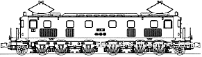 Train JNR EF10-24 (Electric Locomotive) - drawings, dimensions, figures