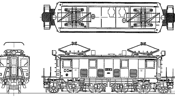 Train JNR EF19 II - drawings, dimensions, figures