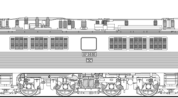 Train JNR EF30-20 - drawings, dimensions, figures
