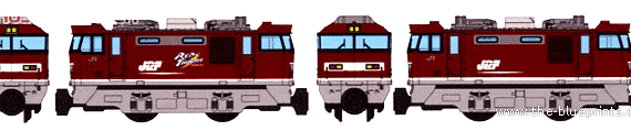Train JNR EF510 - drawings, dimensions, figures