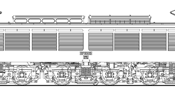 Поезд JNR EF63-25 - чертежи, габариты, рисунки