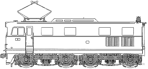 Поезд JNR EH10-51 - чертежи, габариты, рисунки