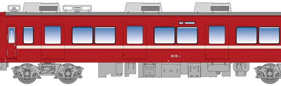 Поезд JNR Keikyu Series 800 - чертежи, габариты, рисунки