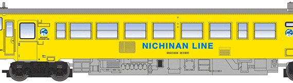 Train JNR Kiha 40-2000 - drawings, dimensions, figures