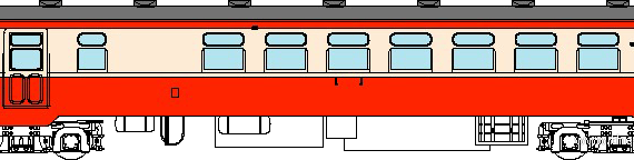 Поезд JNR Kihayuni 16003 - чертежи, габариты, рисунки