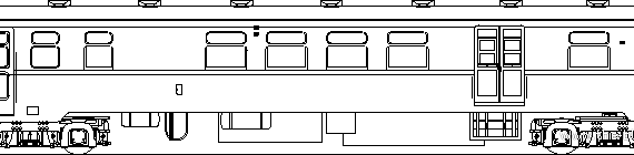 Train JNR Kiyuni 16010 - drawings, dimensions, figures