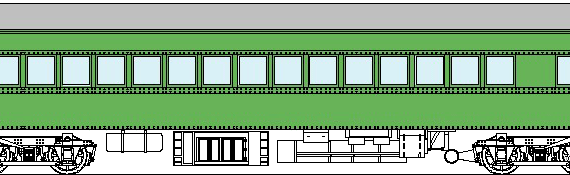 Train JNR Mai 38 - drawings, dimensions, figures