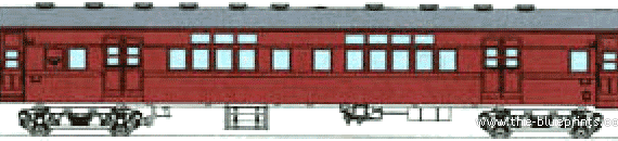 Поезд JNR Mayu 35-1 - чертежи, габариты, рисунки
