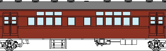 Train JNR Mayu 35 - drawings, dimensions, figures