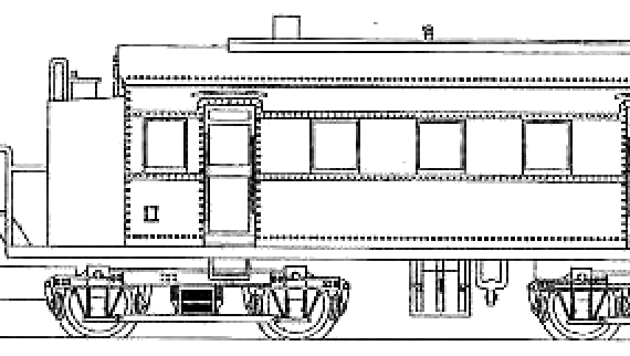 Поезд JNR Onu 33100 - чертежи, габариты, рисунки
