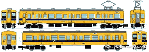 Поезд JNR Series 105 - чертежи, габариты, рисунки