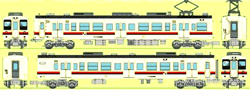 JNR Series 119-5000 Iida Line train - drawings, dimensions, figures
