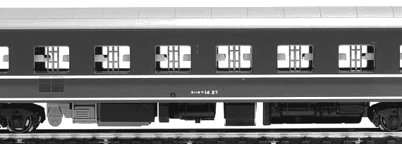 Поезд JNR Series 14 Overnight Limited Express A - чертежи, габариты, рисунки