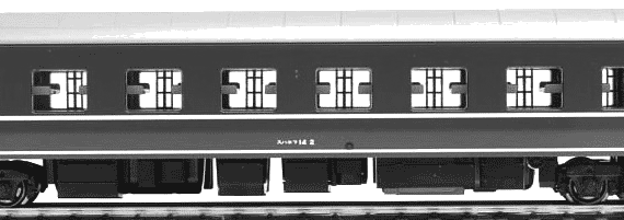Поезд JNR Series 14 Overnight Limited Express B - чертежи, габариты, рисунки