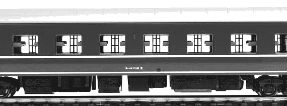 Поезд JNR Series 14 Overnight Limited Express C - чертежи, габариты, рисунки