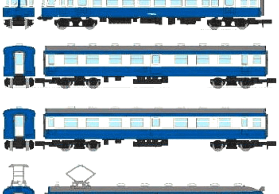 Поезд JNR Series 52 - чертежи, габариты, рисунки